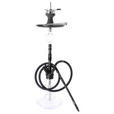 Luna Hookah Bigima Shisha Wasserpfeife Aluminium Komplettset Set Schwarz