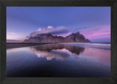 Lila Reflexion gerahmtes Wandbild Poster Leinwanddruck Bild