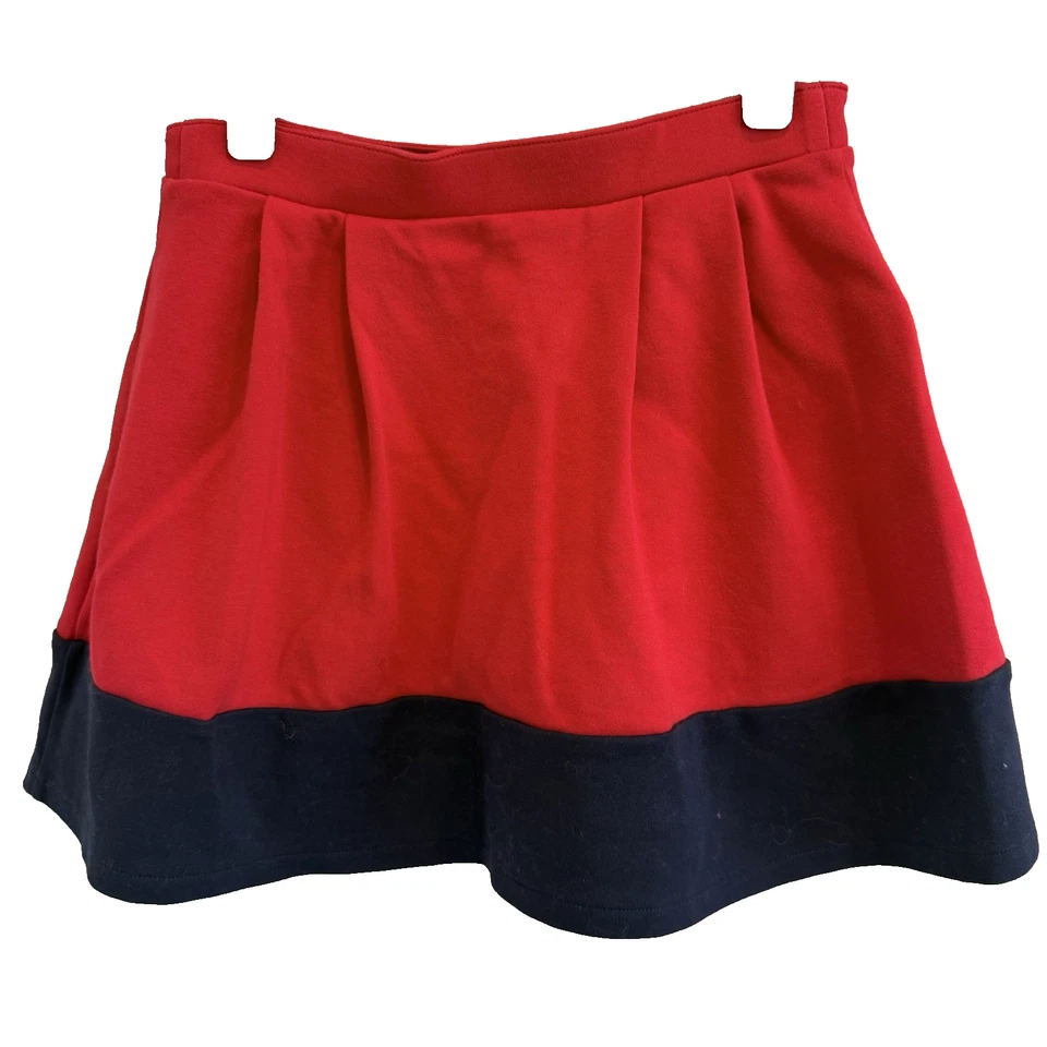Gymboree Skirt Skort Paris “Parisian Chic” Girls Size 12 Red Navy Blue - Image 2 of 4