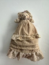 Vintage Reversible Bear Rag Doll 7.5 inches Tall