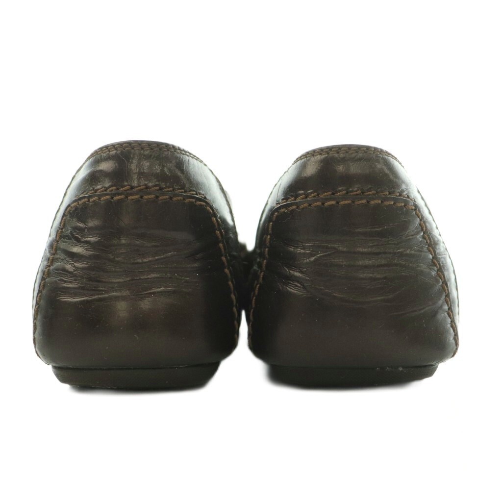 LOUIS VUITTON Driving Shoes Pumps Monogram Canvas Brown Women's Size EU38/US7