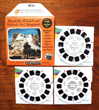 VIEWMASTER BLACK HILLS and BADLANDS NAT L MONUMENT SAWYERS A486 3 REEL SET
