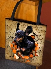 Personalized Dachshund Dog Tote Bag, Dog Lovers Gift, Animal Lover's Bag