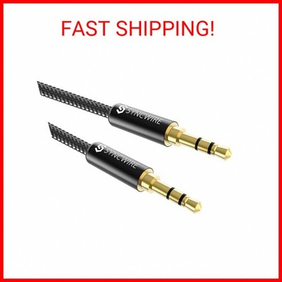 Syncwire 3.5mm Nylon Braided Aux Cable (3.3ft/1m,Hi-Fi Sound), Audio Auxiliary I