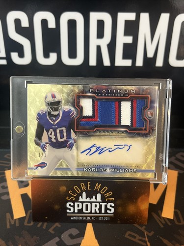 Karlos Williams 2015 Topps Finest Super Fractor Rookie Patch Auto RPA 1/1 Bills - Bild 1 von 2