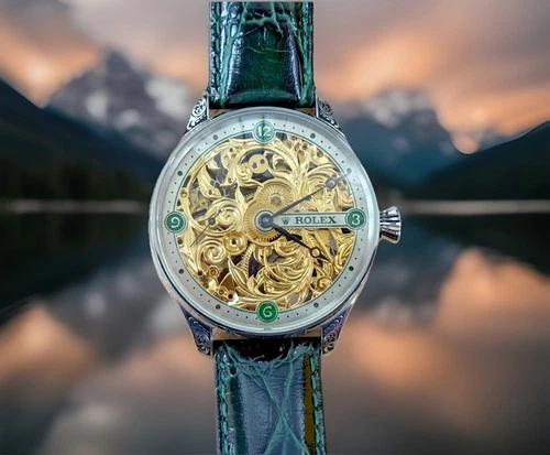 BEAUTIFUL VINTAGE ROLEX LEVER MOVEMENT IN A NEW QUALITY CASE, FULLY SERVICED.