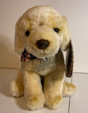 FAO Schwarz 1005982 Golden Labrador Puppy Dog Toy Plush 10  NEW
