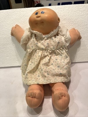 Coleco 1978 1982 Cabbage Patch Kid doll 14'' tall Bald head Blue Eyes