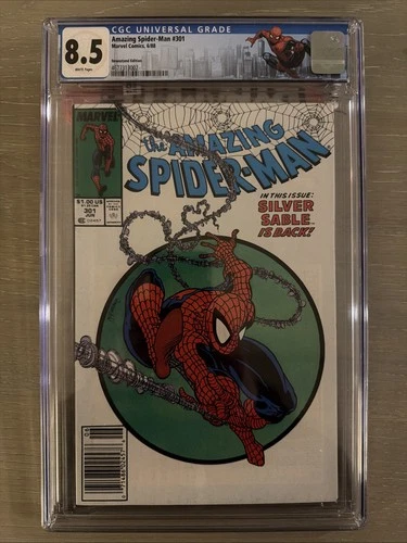 Amazing Spider-Man #301 [1988] - CGC 8.5 WHITE - Newsstand -Iconic McFarlane Art