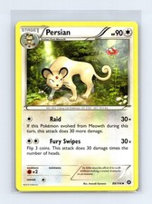 Persian 89/114 Uncommon Steam Siege Pokemon Card Moderately Played