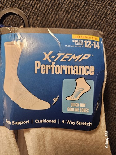 Calcetines Grandes y Altos 6 Pk Hanes Moves Xtemp Performance Talla 12-14 - Imagen 5 de 6