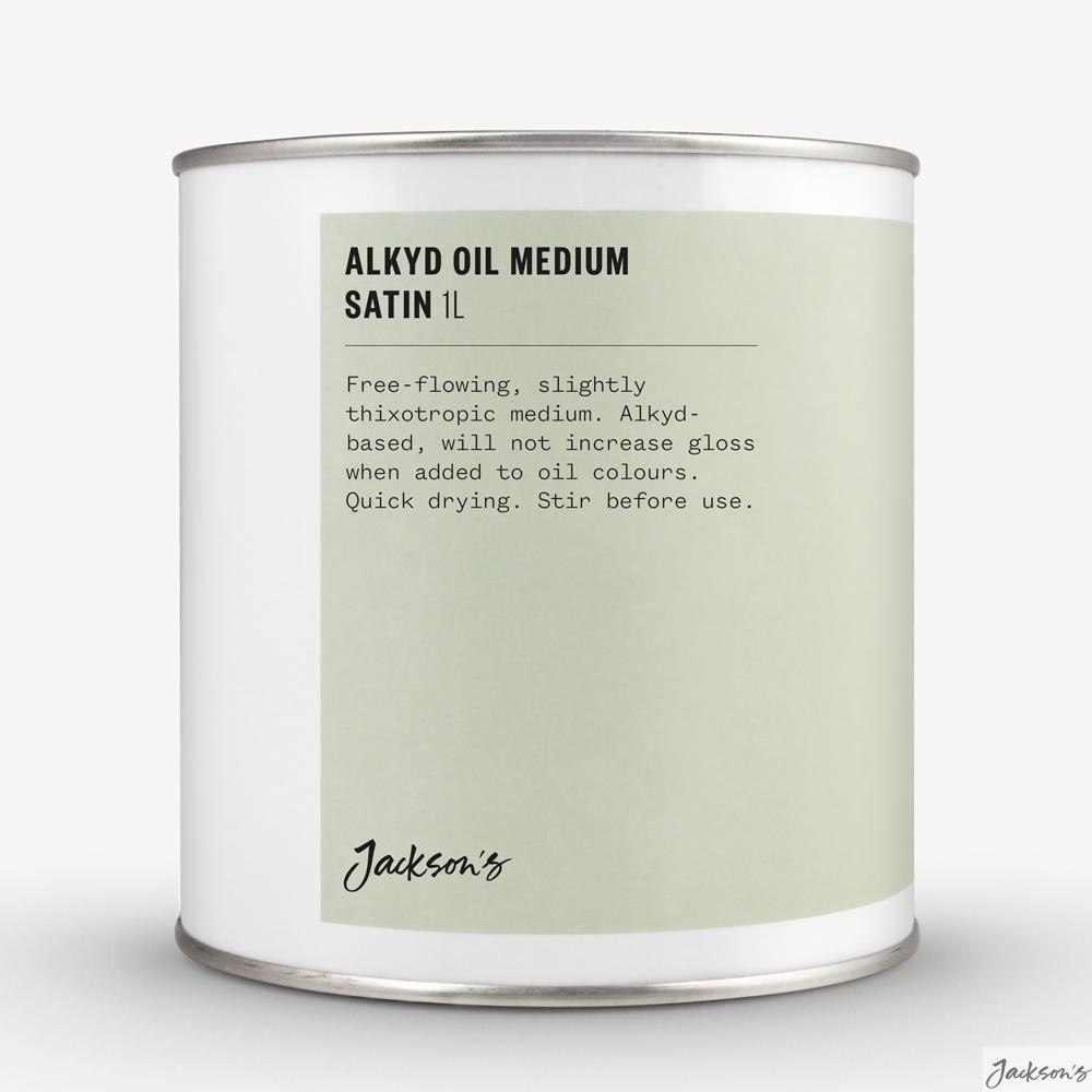 Jackson's Fast Drying Alkyd Oil Medium Satin 1L For Thinning Oil Paint