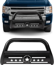Bull Bar 3 Front Grille Brush Push Bumper Guard with Removable Skid Plate Compat
