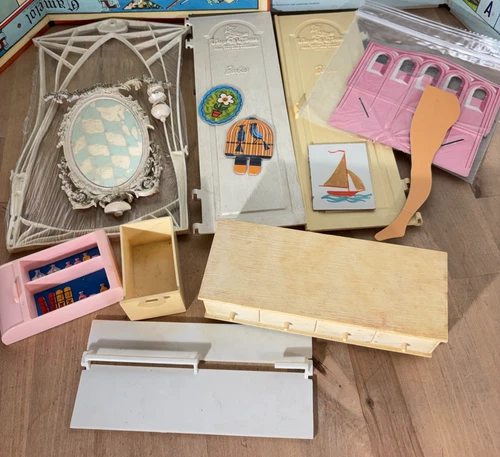 Lot Vtg Barbie Susy Goose Furniture Accessories and Parts and Artwork