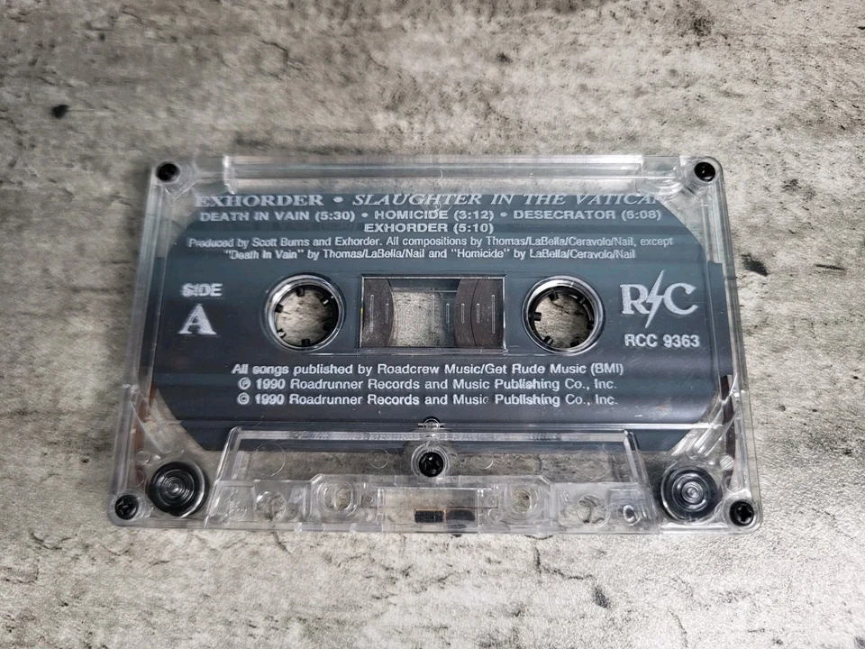 Exhorder: Slaughter In The Vatican Cassette Tape 1990 Roadrunner Records RARE - Image 3 of 4