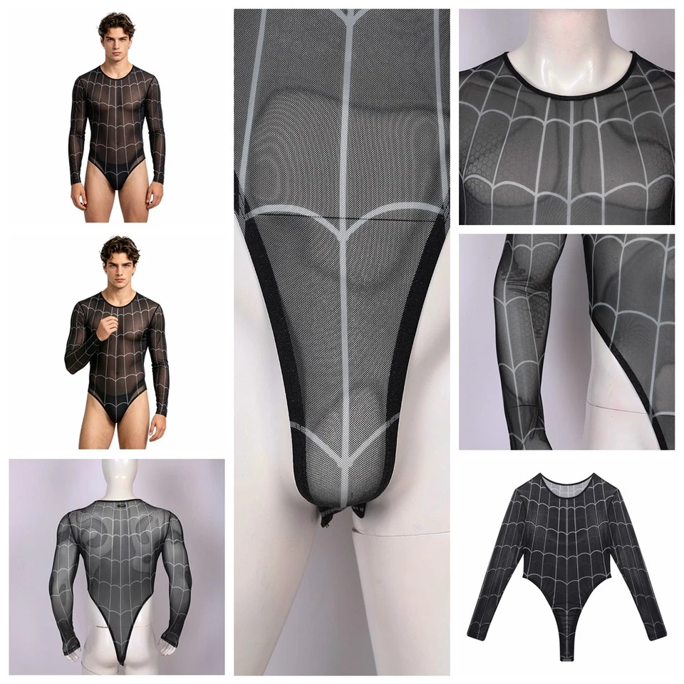 Männer Strampler Clubwear Body Nacht Jumpsuit Sexy Tangas Leistung Transparent - Bild 1 von 4