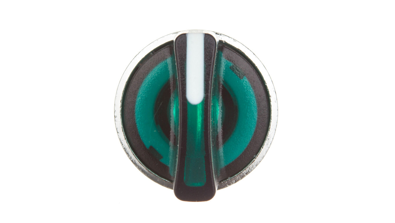 3-position switch head 22mm green illuminated IP69K ZB4BK1733 /T2UK
