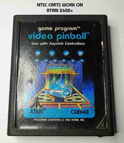 VIDEO PINBALL ATARI 2600/7800/2600+ CX2648 Cart only / working NTSC #1