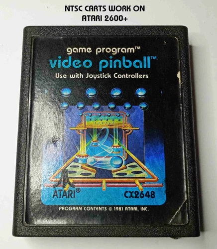 VIDEO PINBALL ATARI 2600/7800/2600+ CX2648 solo carro / funcionando NTSC #1