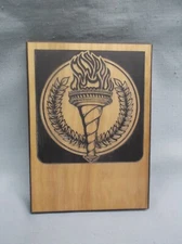 individual victory torch wood plaque 5 x 7 award trophy Freeman 4163
