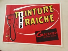 Affiche ancienne PEINTURE FRAICHE Gauthier Belfort Paris - 220 X 305mm