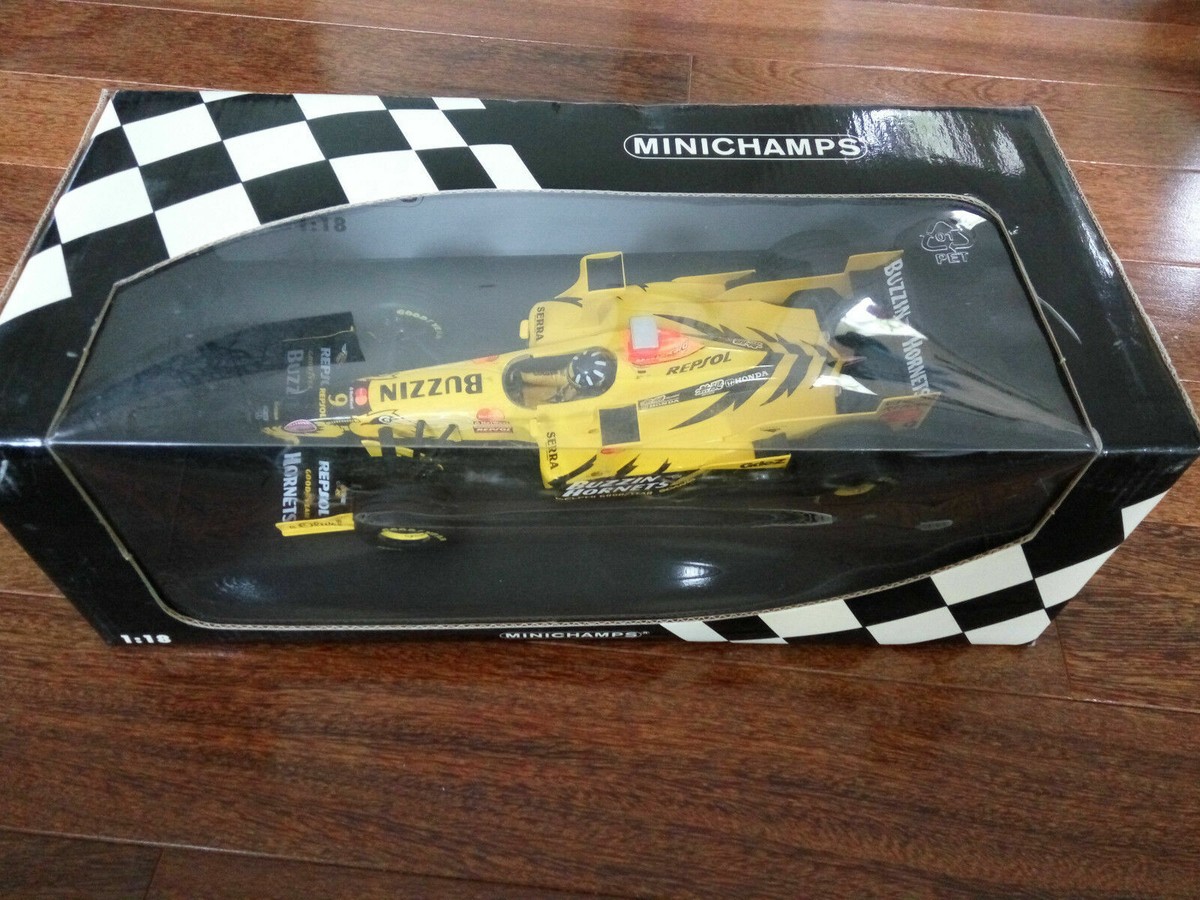 Minichamps 1:18 1998 Jordan 198 Damon Hill Tower Wing F1 Minichamps 1:18 1998 Jordan 198 Damon Hill Tower Wing F1
