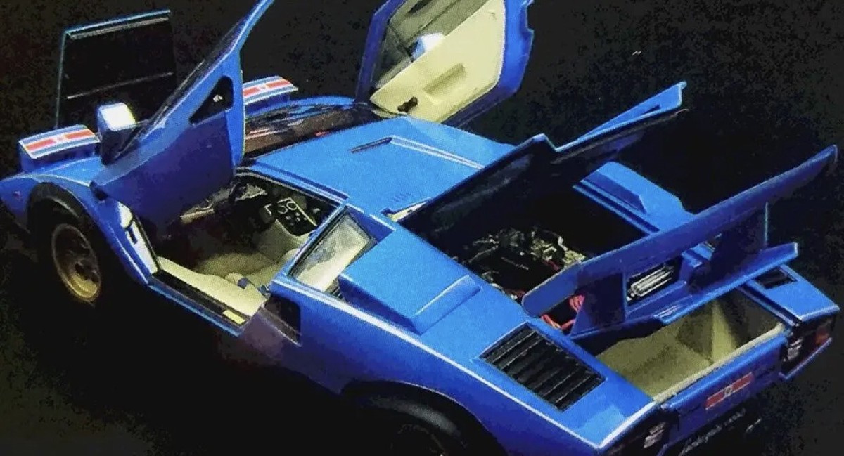 Kyosho 1/18 Lamborghini Countach LP500S WW Blue K08323BLL From