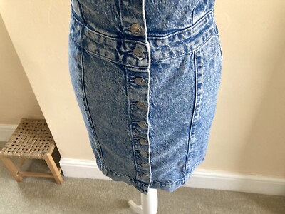 allsaints elsie denim dress AllSaints Black Elsie Denim Button Front Midi Dress UK 8 Brand New With Tags