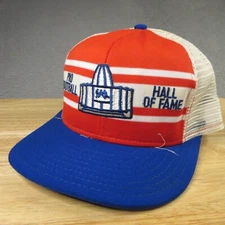 Pro Football Hall Of Fame Snapback Mesh LARGE AJD Superstripe Vintage Trucker