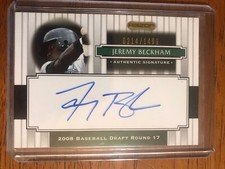 2008 Razor #157 Jeremy Beckham Auto 0214/1499