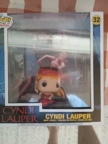 Funko Pop! Album Cover with Case: Cyndi Lauper #32 2022 Wear On Box Dented Corne