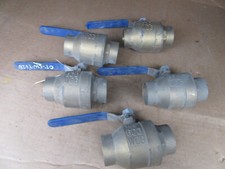 1-1/2" Lot Qty. 5 Brass Ball Valve Sweat C x C Solder 600 WOG 1.5" FULL PORT