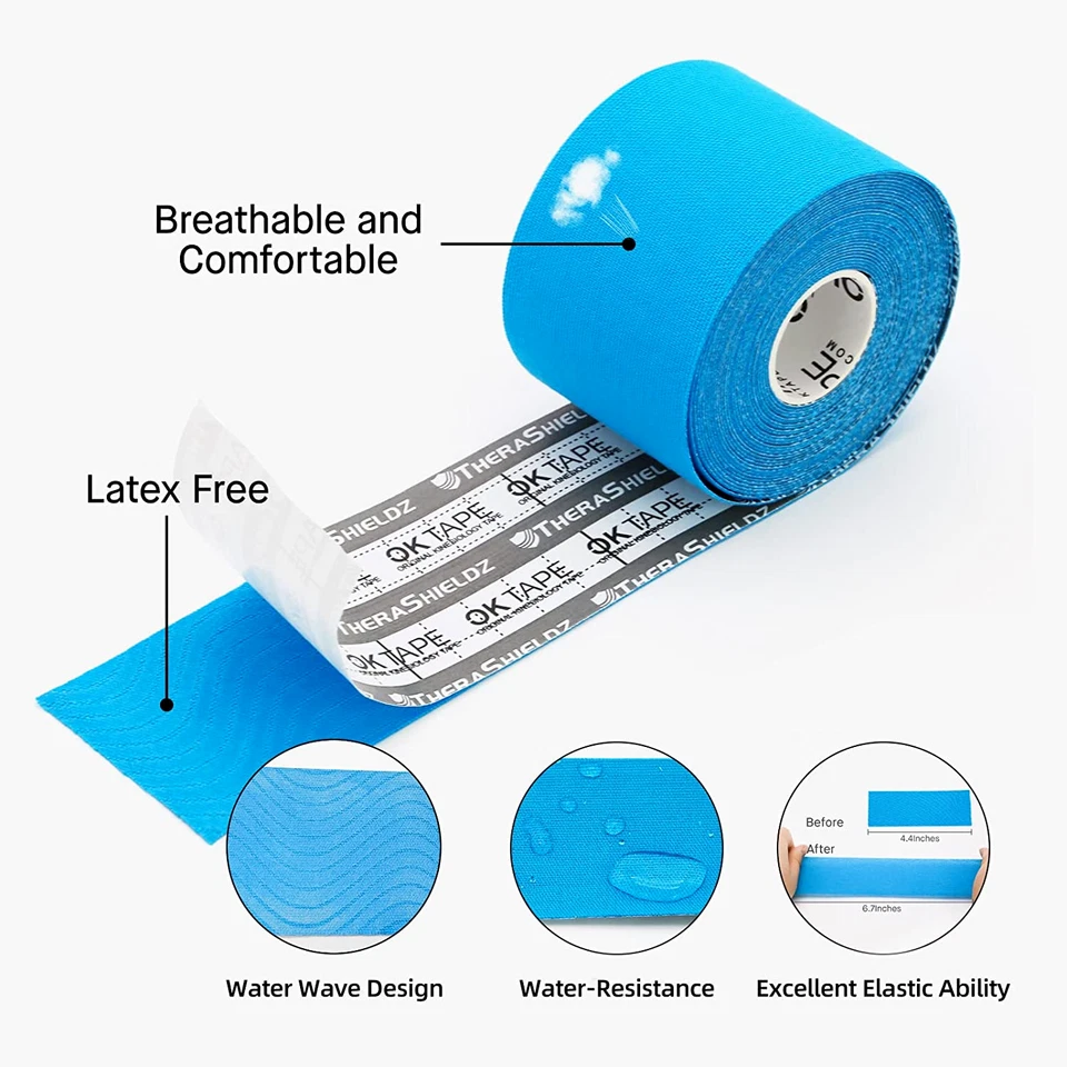 3 Pack Kinesiology Tape Pro Athletic Sports. Knee, Ankle, Muscle, Kinetic Sport - Image 3 of 4