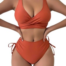 2025 new bikini women's split swimsuit high waisted swimsuit set