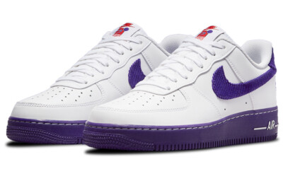 Nike Air Force 1 '07 LV8 EMB White Court Purple 2021