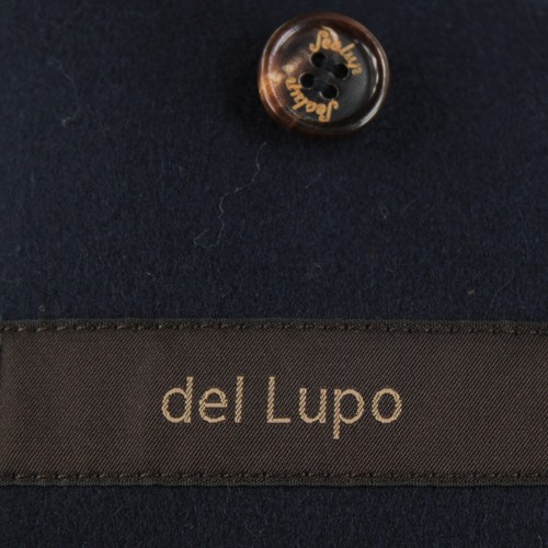 Cappotto auto Sealup nuovo con etichette lana del Lupo Thermore taglia 50 US M in blu navy con bottoni oro - Foto 11 di 13
