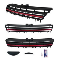 Kühlergrill VW Golf 7 ROT schwarz Sport-Optik Sport Grill Frontgrill ohne Emblem