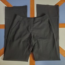 Theory Dress Pants 25 Black Wide Leg Trousers Wool Blend Classic Lowrise USA