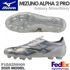 MIZUNO Soccer Cleats Mizuno Alpha 2 PRO P1GA2564 04 Galaxy Silver/Navy 2025 NEW