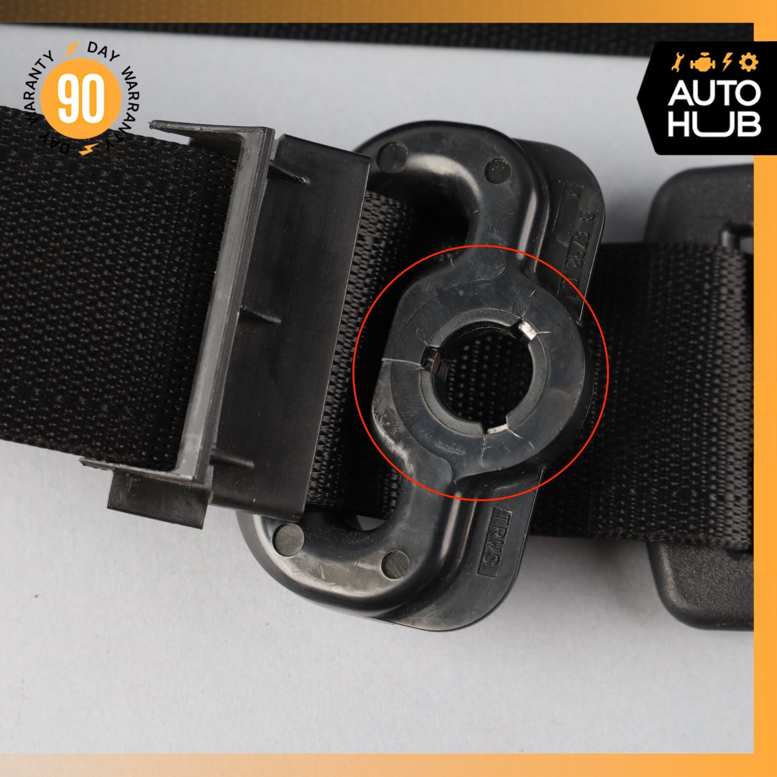 03-08 Maserati Quattroporte M139 Front Right Side Seat Belt Black OEM