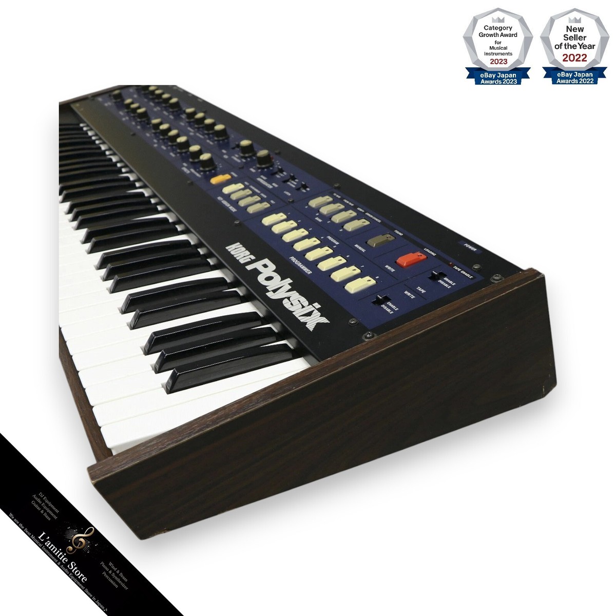 Korg Polysix+Case Analog Synthesizer PS-6 JP 61 Keys Analog Korg Polysix+Case Analog Synthesizer PS-6 JP 61 Keys Analog