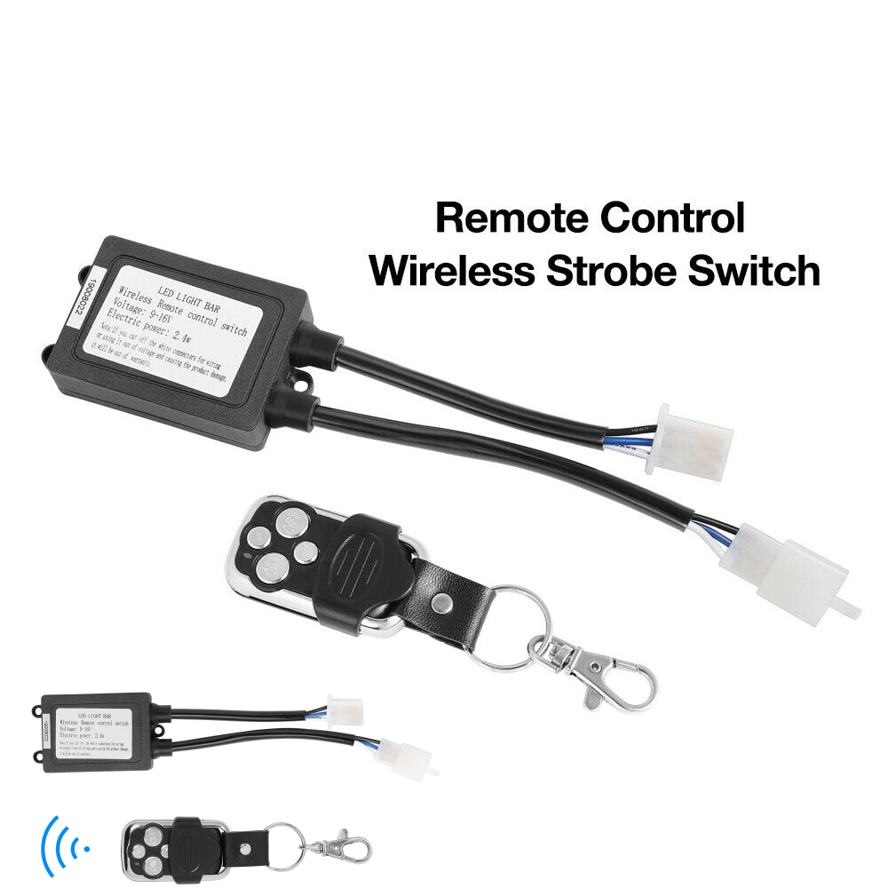 2x LED Light Bar Remote Control Switch ON/Off Strobe Flash For Fog