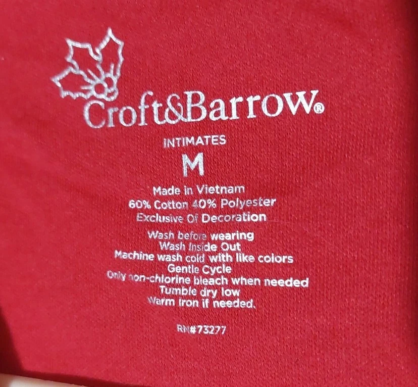 Camisón Croft & Barrow Intimates para mujer manga larga completo con botones talla M” Foto 2 de 3