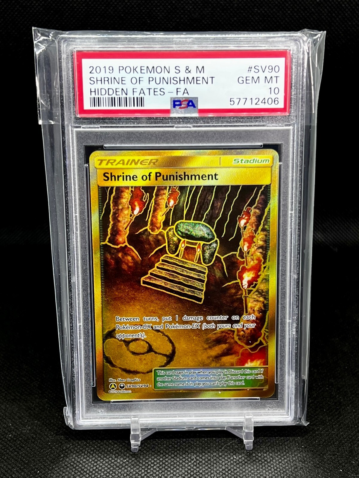 2019 Pokemon SWSH Shrine Of Punishment Hidden Fates Secret #SV90 PSA 10