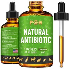 Dog  Cat Antibiotic Drops  Herbal Infection  Allergy Support  2 Oz