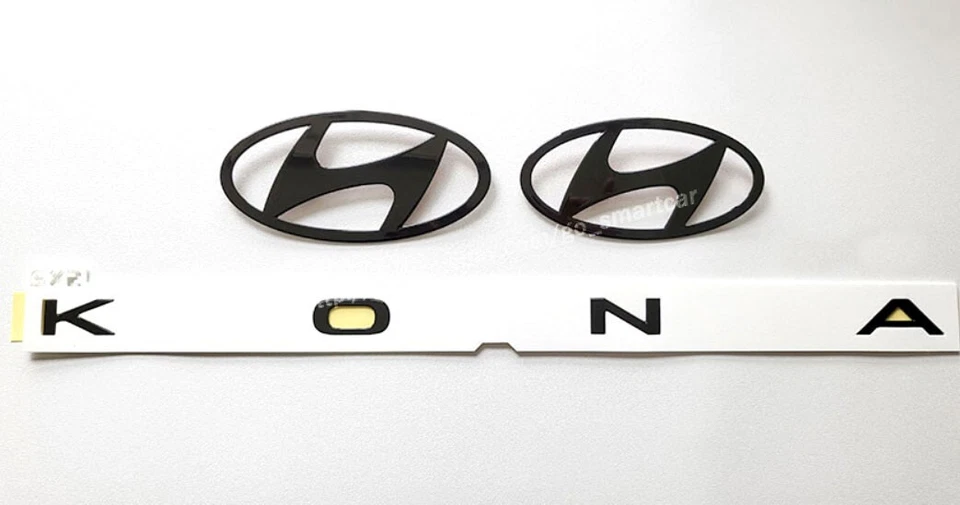 3pc Front Rear emblem for 2024 2025 2026 Hyundai Kona Hybrid EV N Line - Image 4 of 4