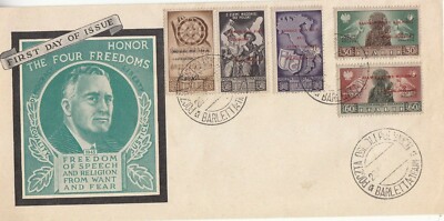 3-26) FIRST DAY BAG FDC POLISH BODY 5 VALUES ROOSEVELT BARLETTA TRANI