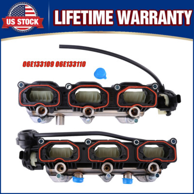 2PCS LEFT & RIGHT INTAKE MANIFOLDS FOR AUDI S4 S5 A6 A7 Q5 Q7 V6 3.0 TSI 06E NEW