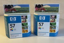 Lot Of 2 Genuine HP 57 Tri-Color Ink Cartridge New Sealed EXP 2006