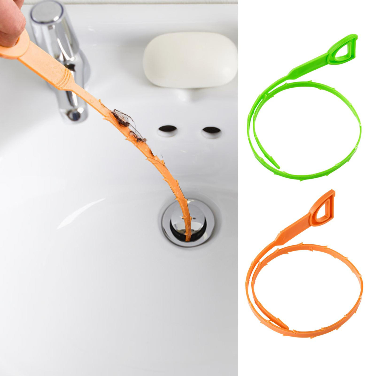 Drain Clog Remover Snake, Plumbing Toilet Hair Snake Drain Cleaner Auger Catcher